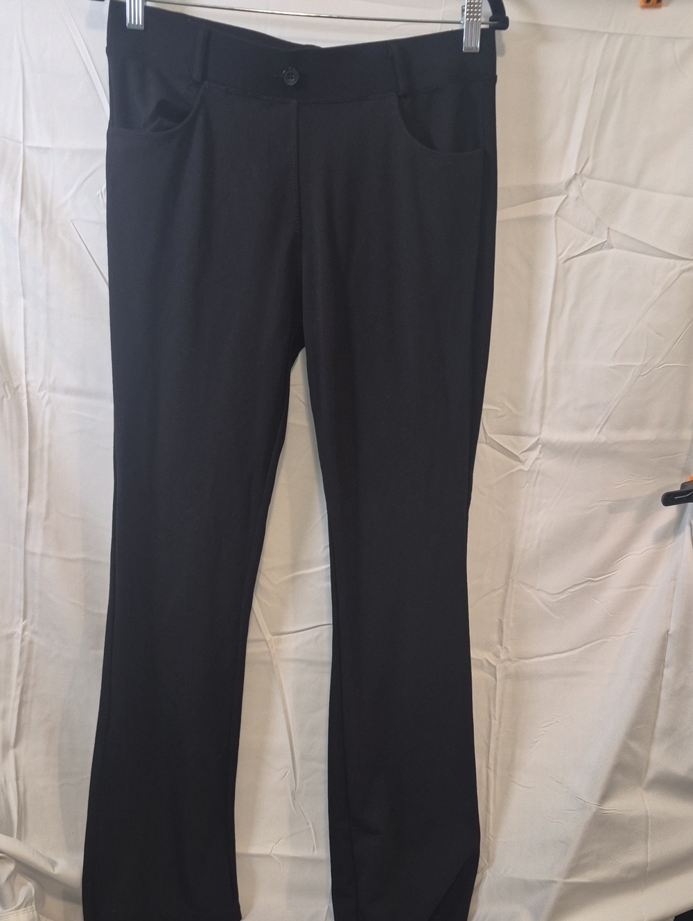 Women's Black Boot-Cut Stretch Pants